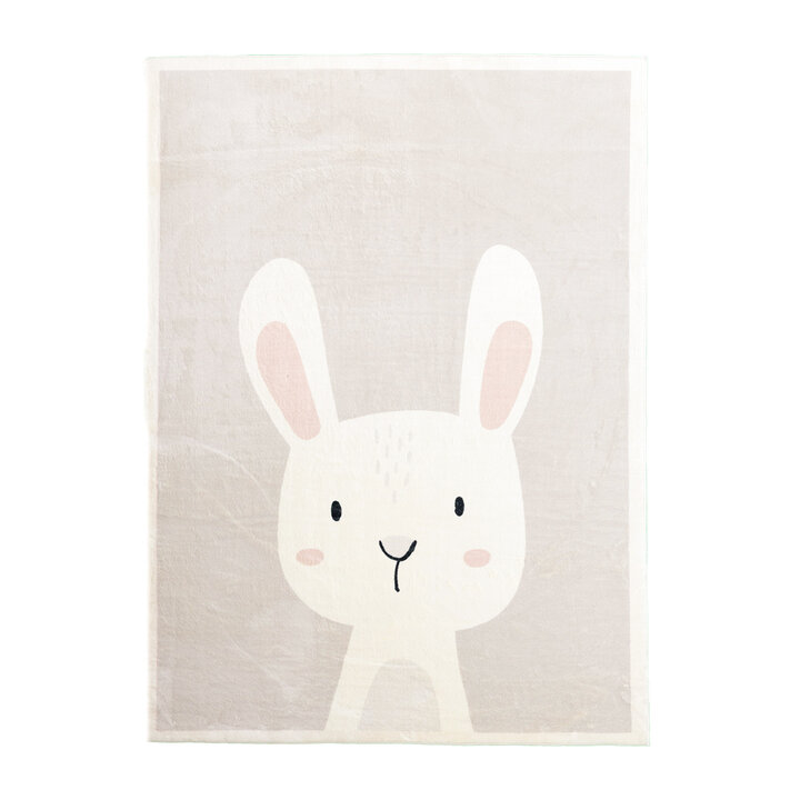Wasbaar kindervloerkleed - Simba Bunny Wit