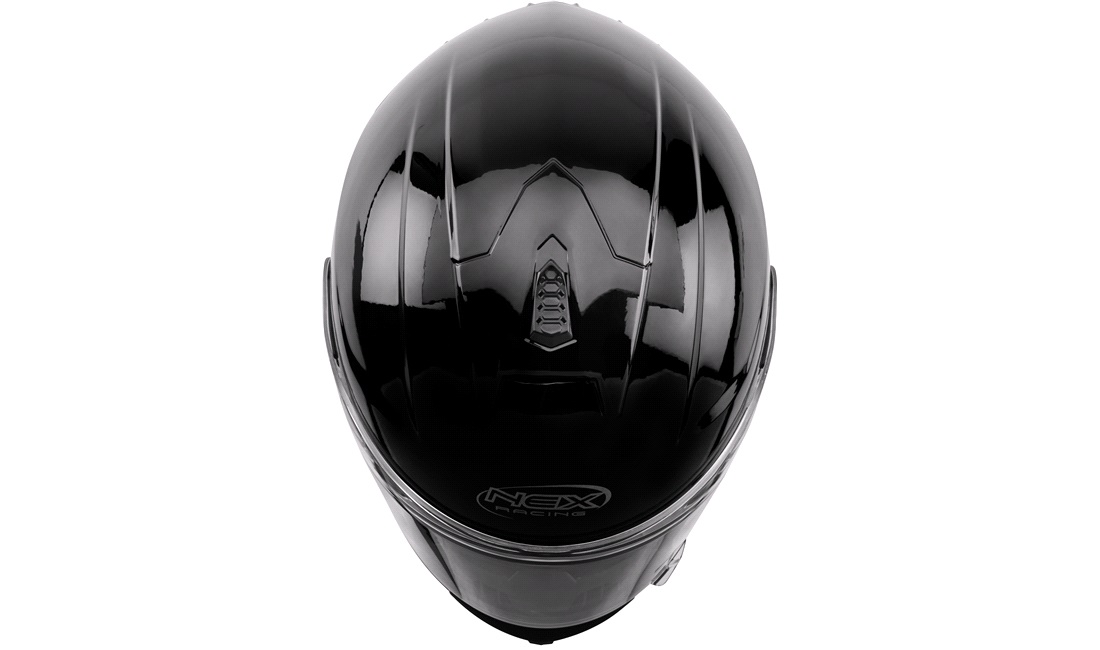 Styrthjelm NEX Racing fullface blanksort str. S