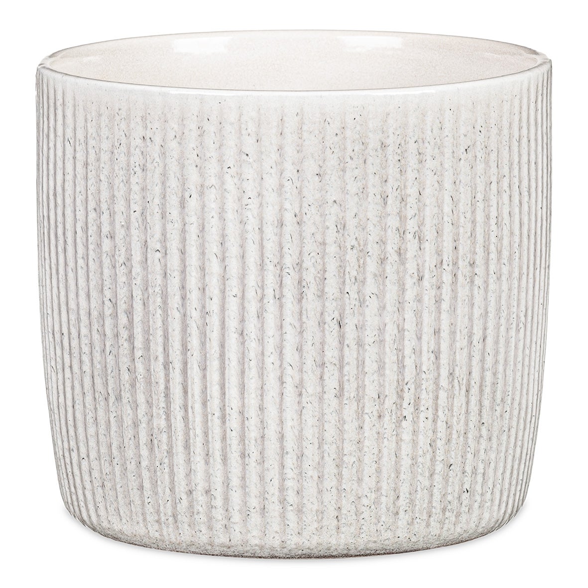 Scheurich Solido Linea, keramische bloempot, kleur: Perla, 17,6 cm diameter, 16 cm hoog, 3,1 l inhoud.