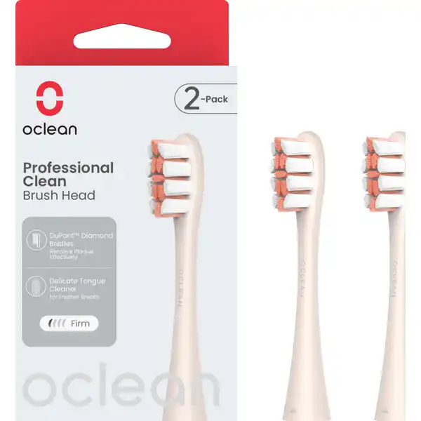 Professional Clean Bürstenköpfe, 2er Set, Gold