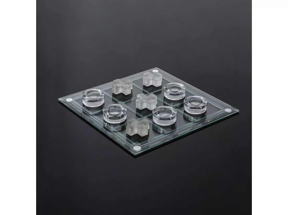 Jeu Du Tic Tac Toe En Verre