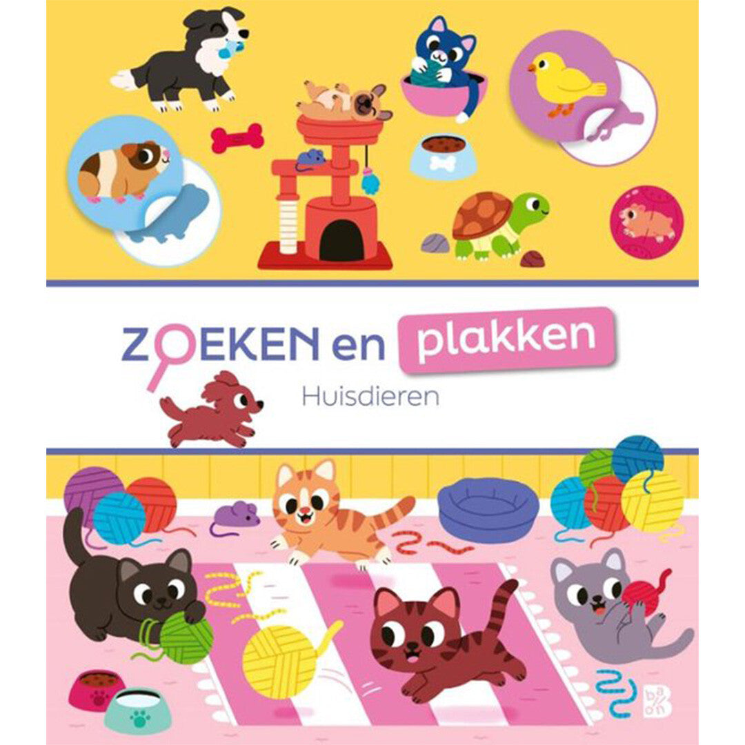 Uitgeverij ballon zoeken en plakken - huisdieren