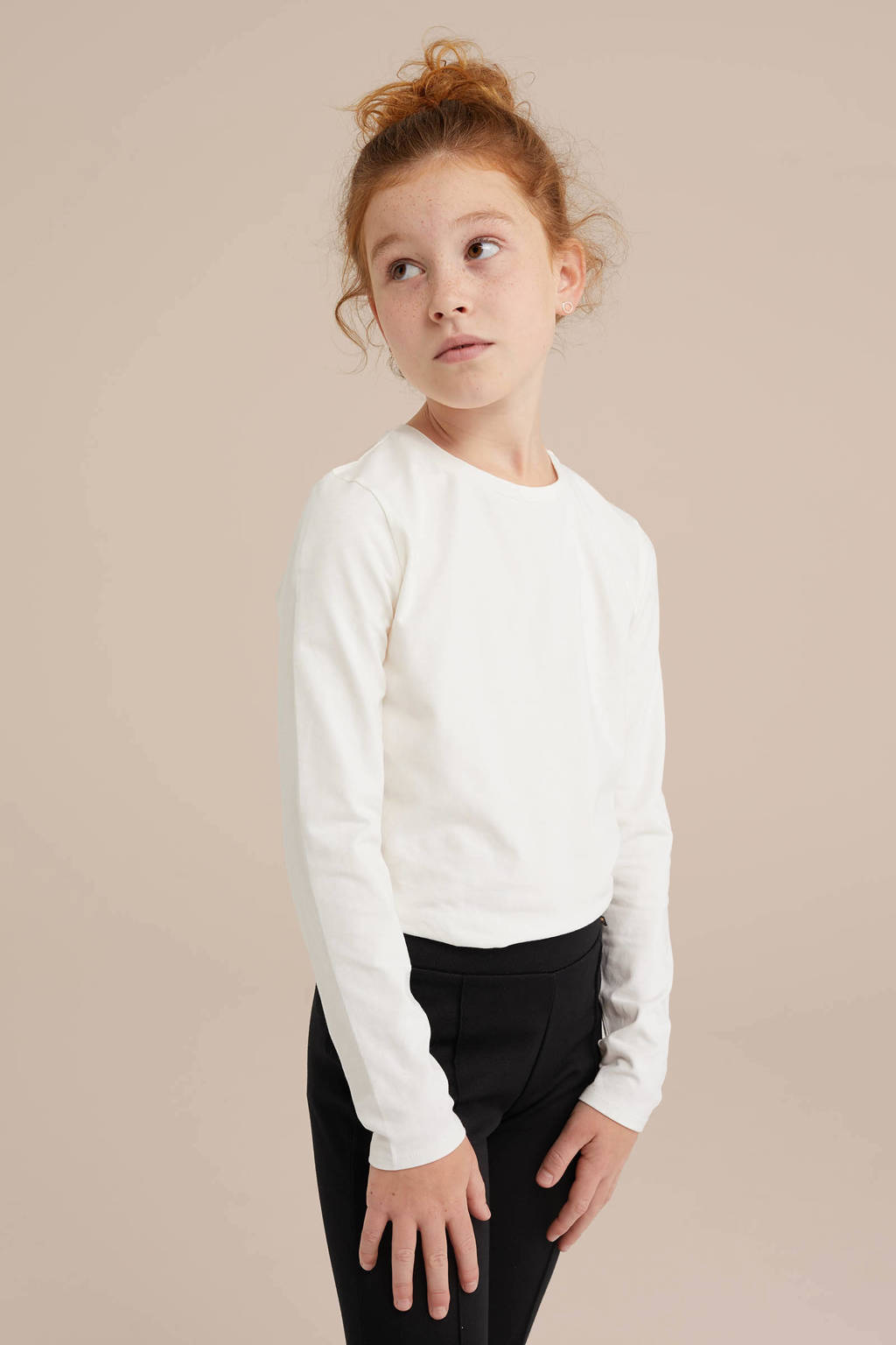 WE Fashion longsleeve - set van 2 zwart/wit