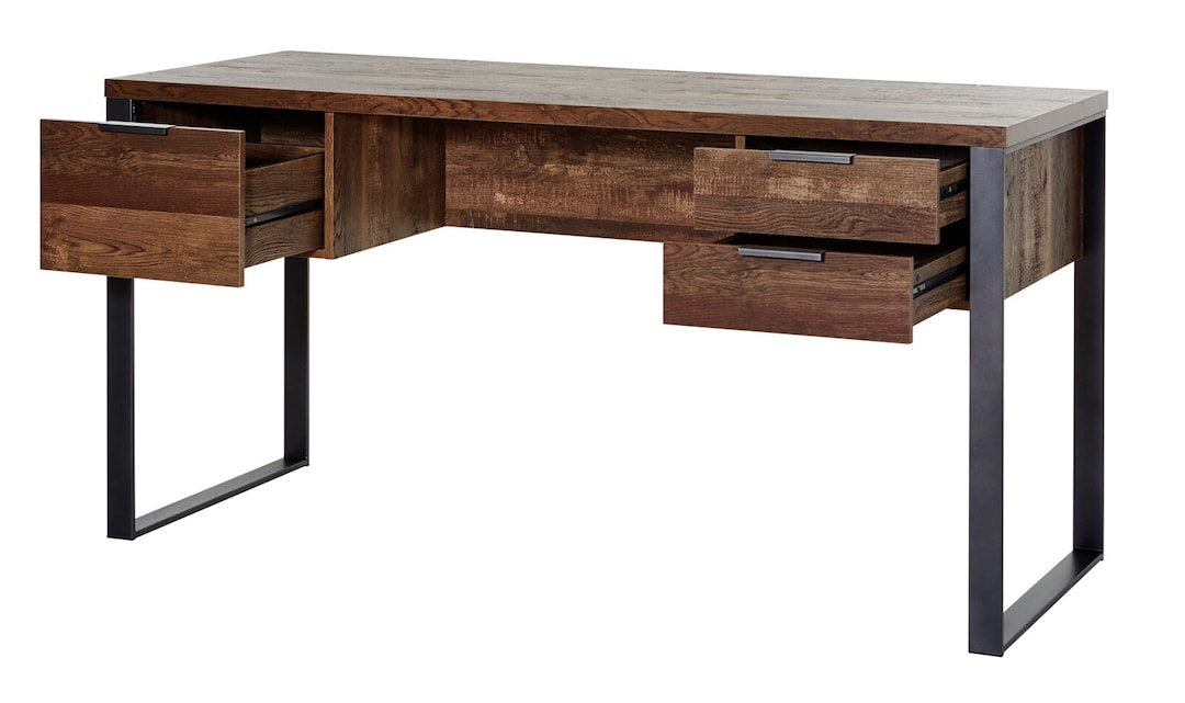 Schreibtisch LOOP 152 x 60 x 76 cm Vintage Eiche