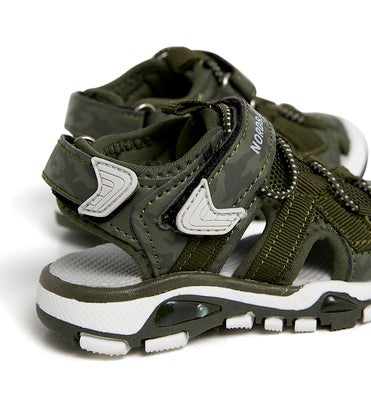 Nordbjørn Safari Blinkende Sandal, Green Khaki