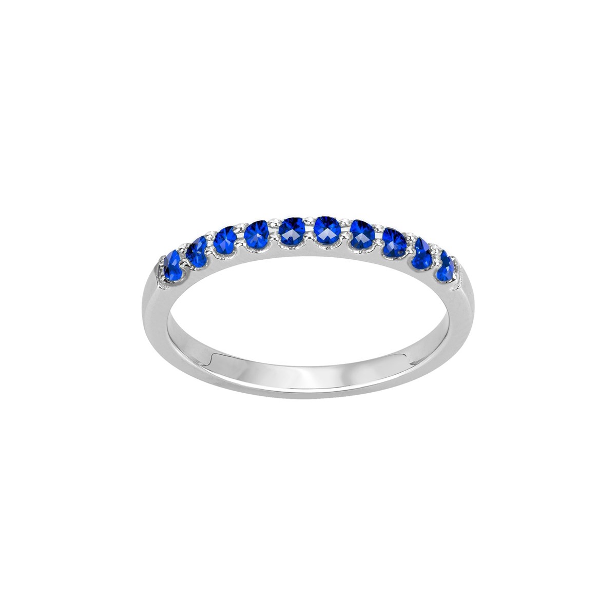 Bague en Argent avec spinelle bleu saphir