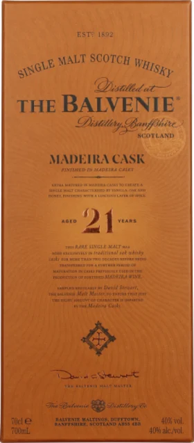 BALVENIE 21 YEARS MADEIRA CASK 70CL