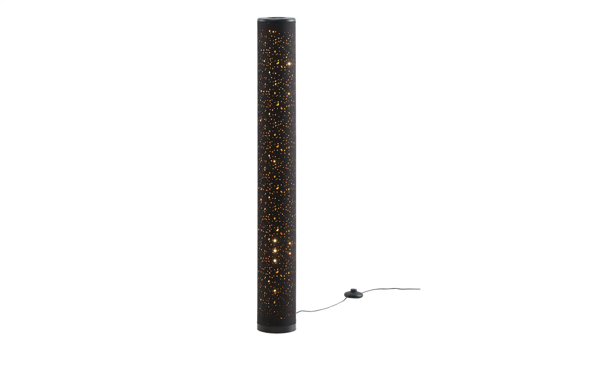 Trio LED-Stehleuchte, 1-flammig, Stoff schwarz/gold