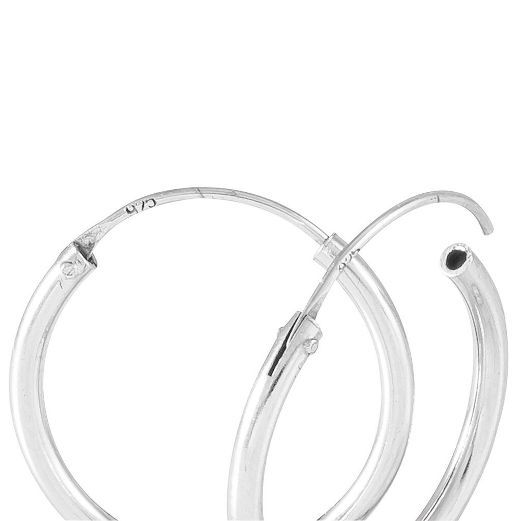 Créoles Argent Blanc Olympia