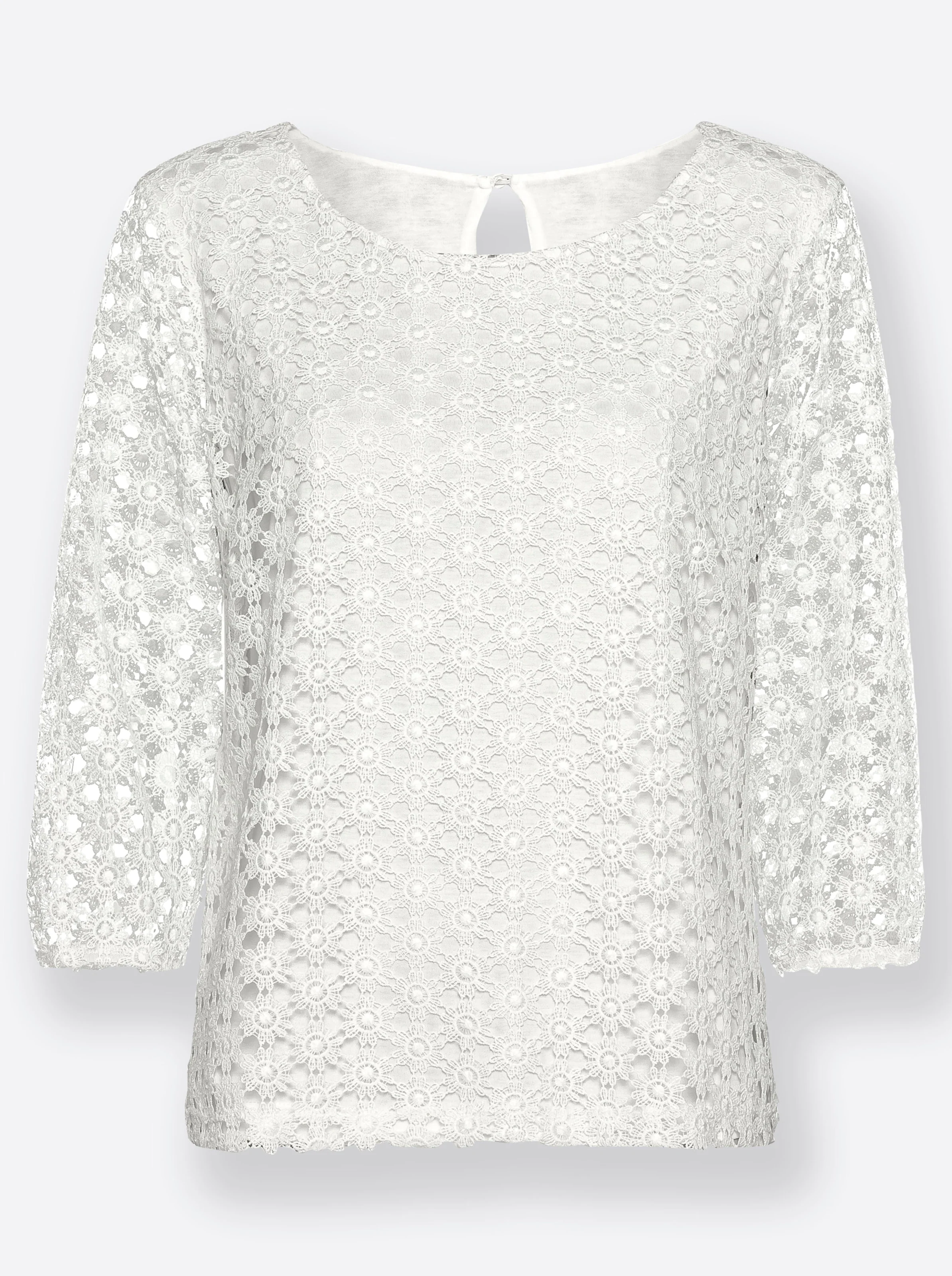 Spitzenshirt in ecru