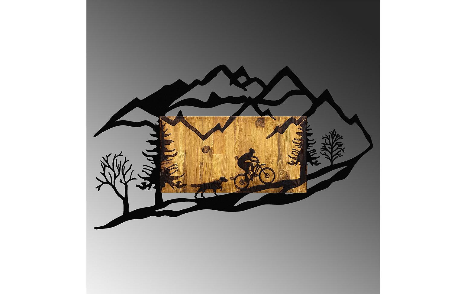 Wanddekoration Bicycle Riding in Nature 110 x 65 cm<br>Wand-Accessoire