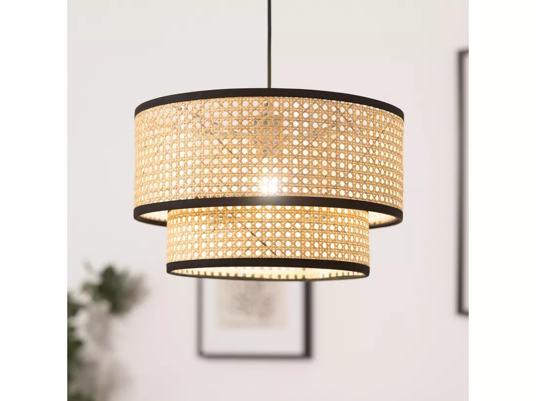 Suspension Rotin Huela Doppio Naturel