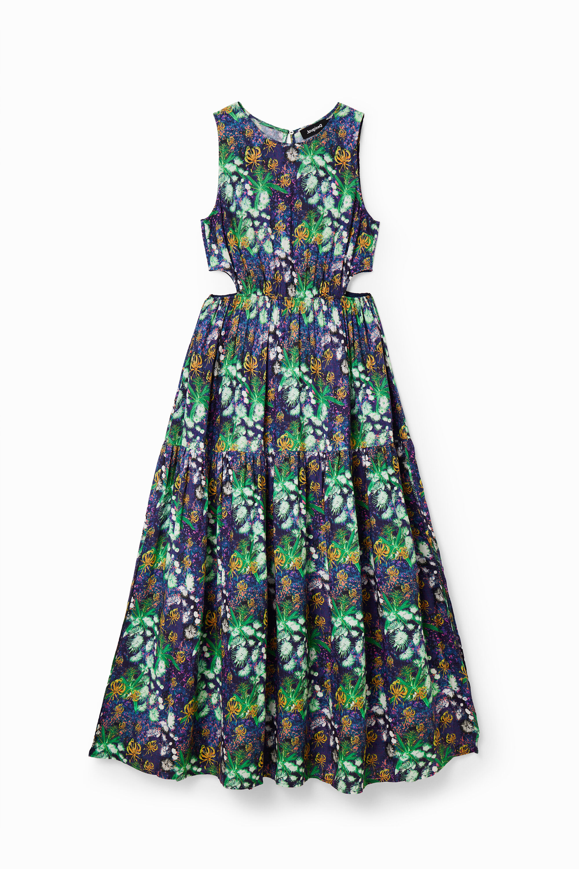 Robe longue découpes nature