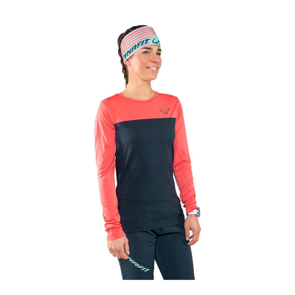 Dynafit TRAVERSE S-TECH - Maillot Femme blueberry hot coral