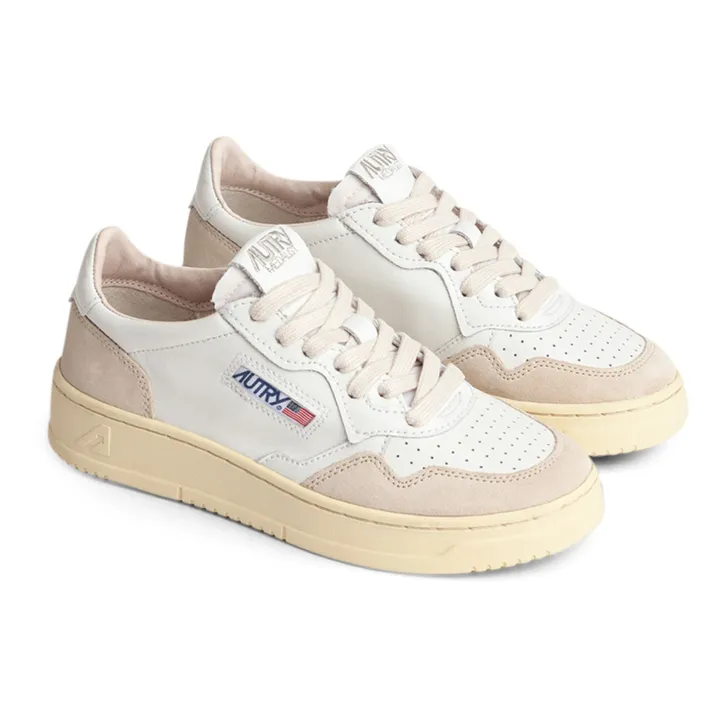Autry Baskets Medalist Low Cuir/Suède | Blanc
