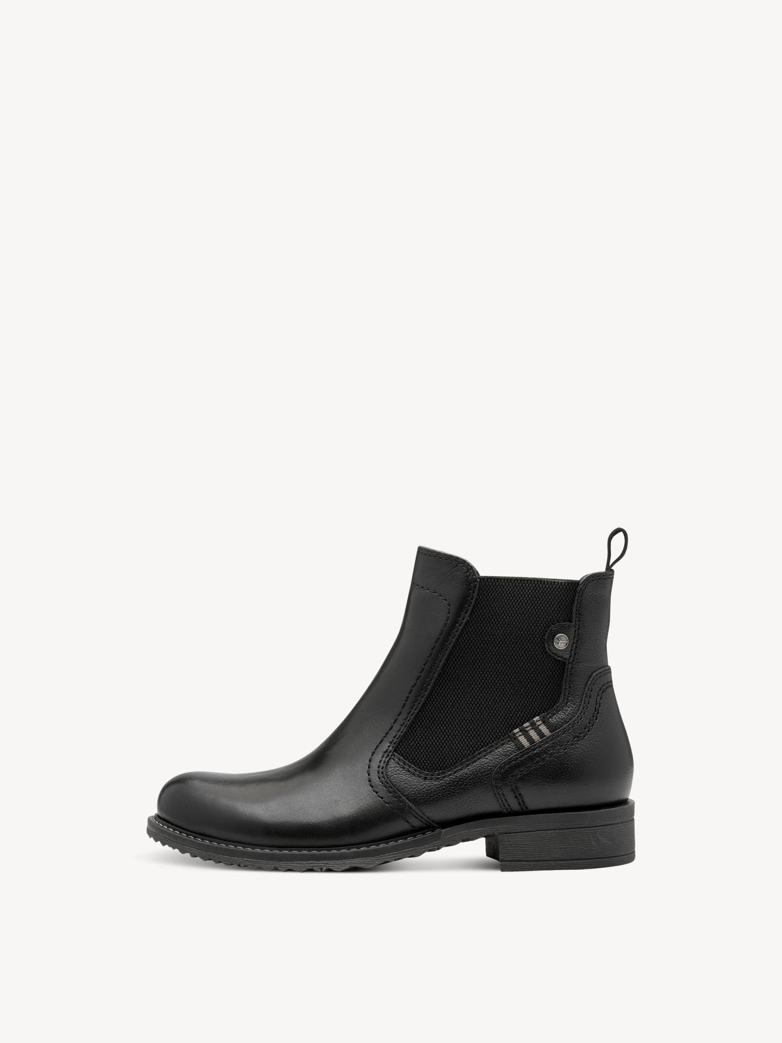Leren Chelseaboot - zwart