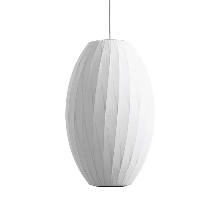 HAY - Nelson Cigar Crisscross Bubble Pendelleuchte M, Ø 33,5 x H 53,5 cm, off white