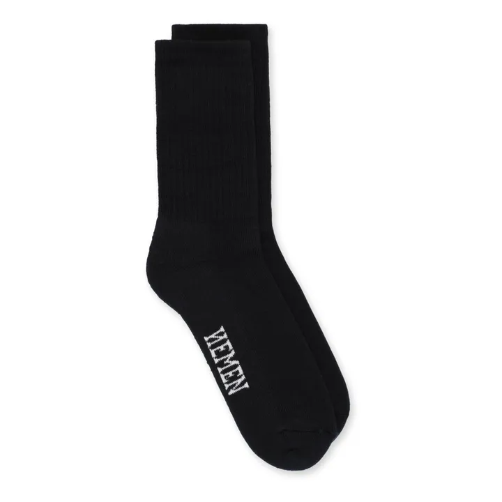 Hemen Biarritz Chaussettes Coton Bio | Noir