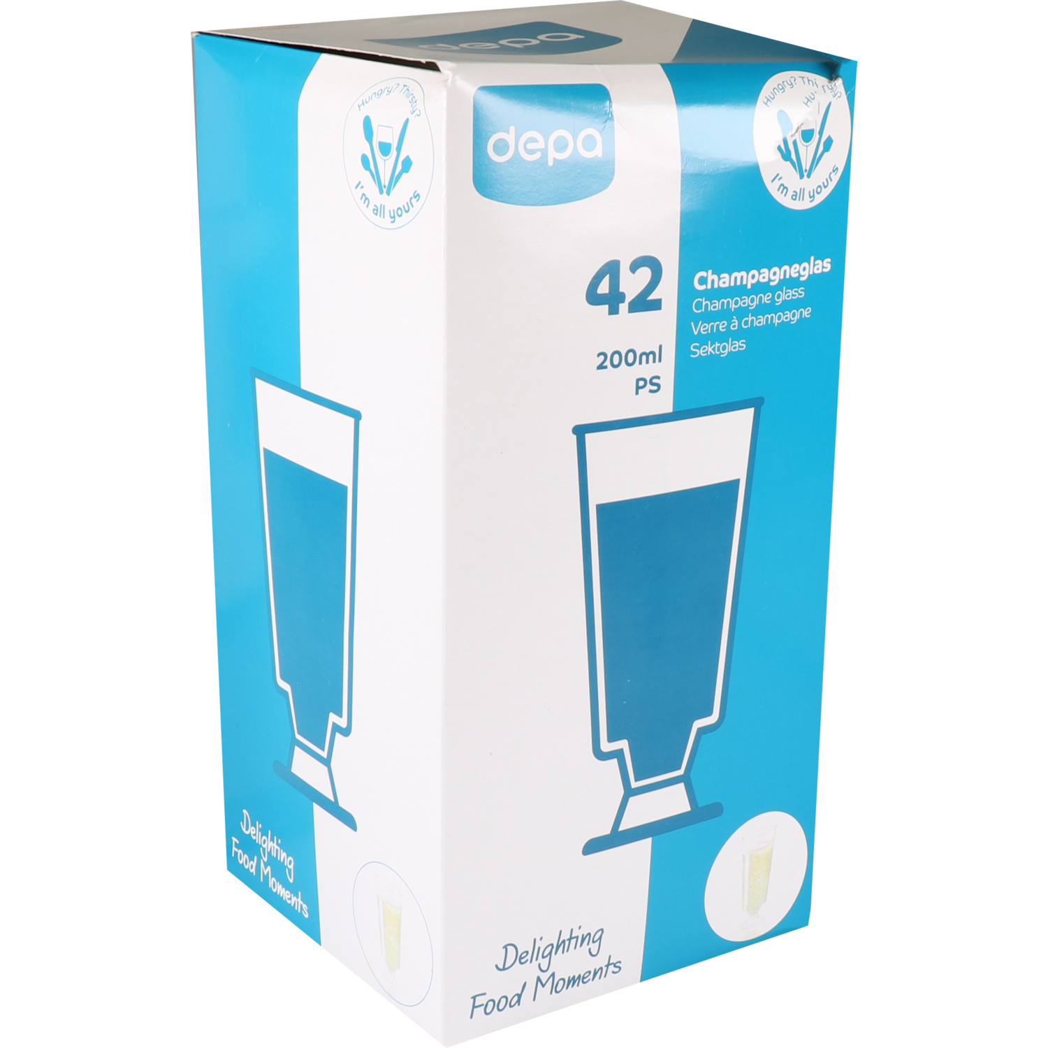 Depa Glas, champagneglas, pS, 200ml, glashelder