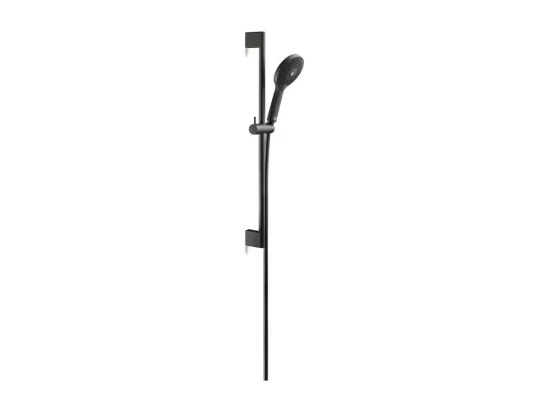 Pommeau de douche DURAVIT 3 jets type massage flexible et barre noir mat