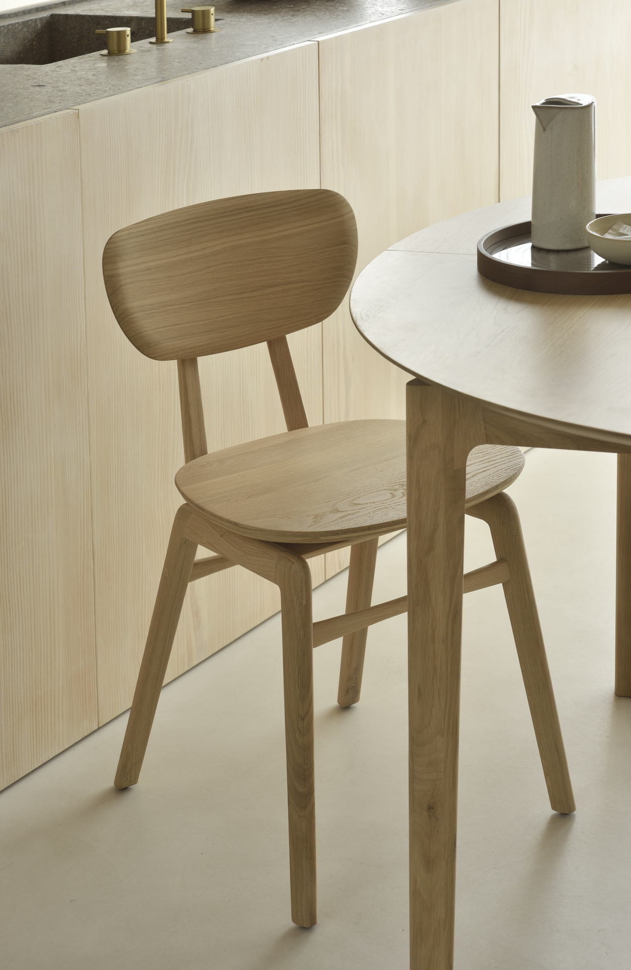 Tafel Bok - rond - uitschuifbaar 129/179 - eiken