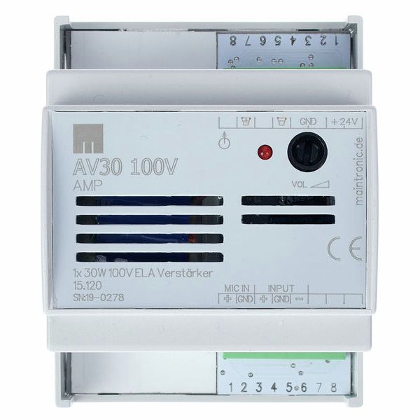 Maintronic AV30 100V Amplifier Hutschiene