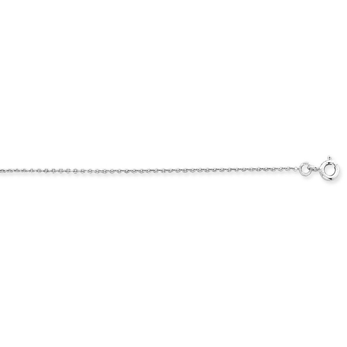 Chaîne or blanc 750/1000 maille forçat 1.4mm