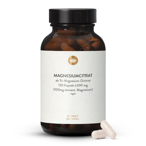 Sunday Natural Products  Magnesium CitratKapseln100mg