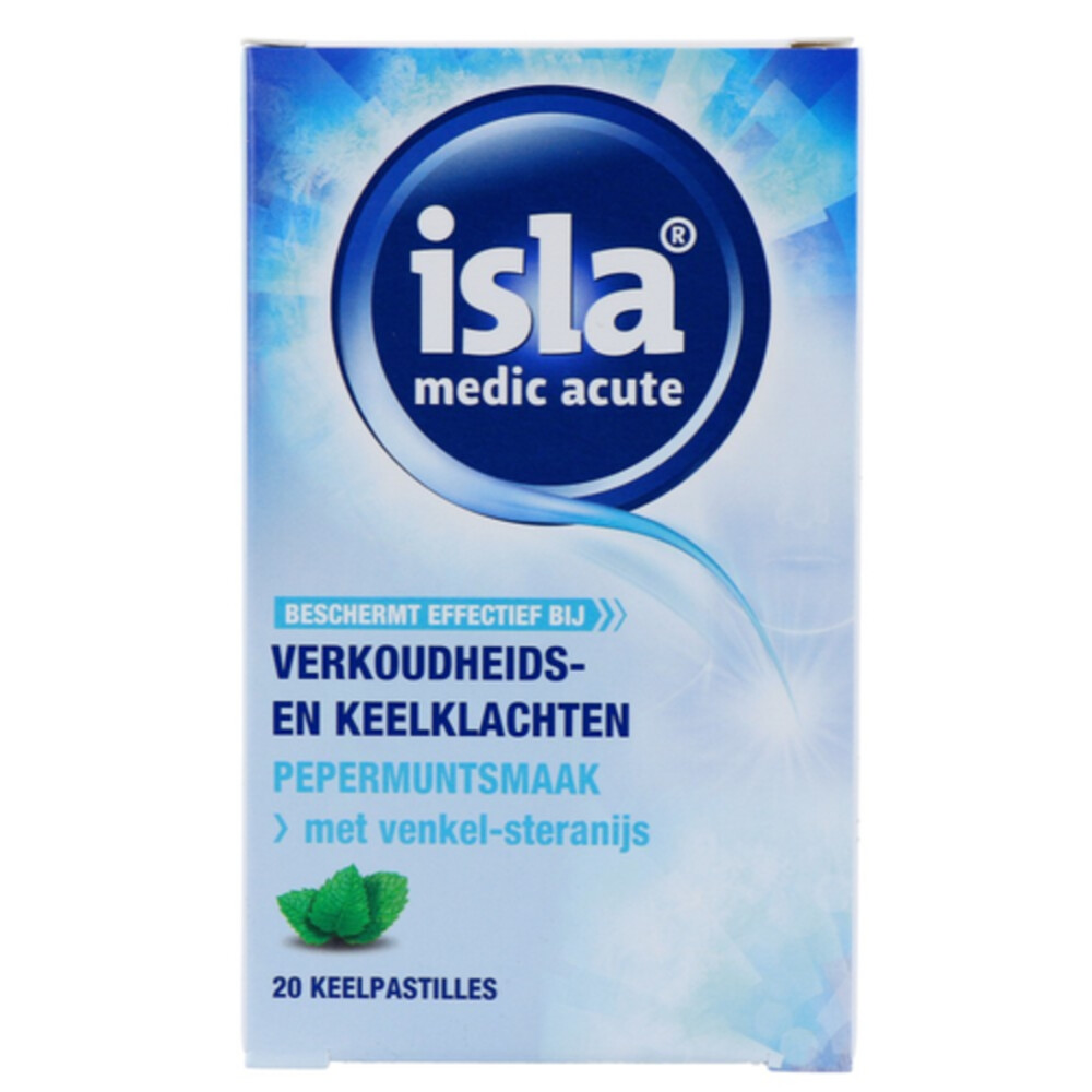 2x Isla Medic Acute Keelpastilles Pepermuntsmaak20 stuks