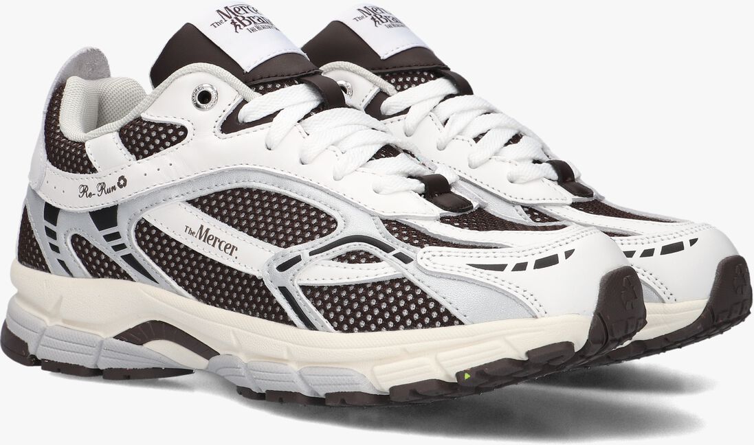 bruine mercer amsterdam lage sneakers the re-run white silver