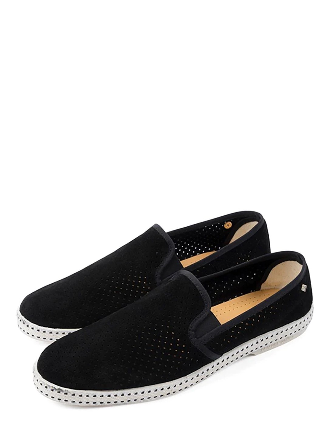 rivieras espadrilles homme classic suede nubuck noir