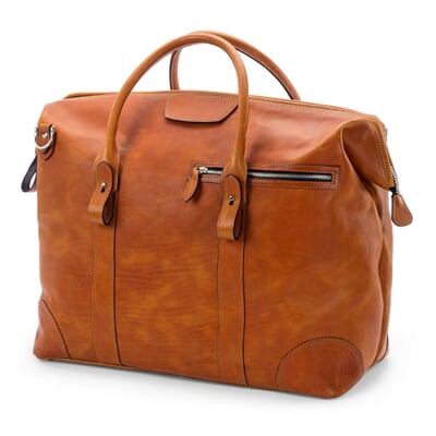 Weekender Stierleder, Cognac