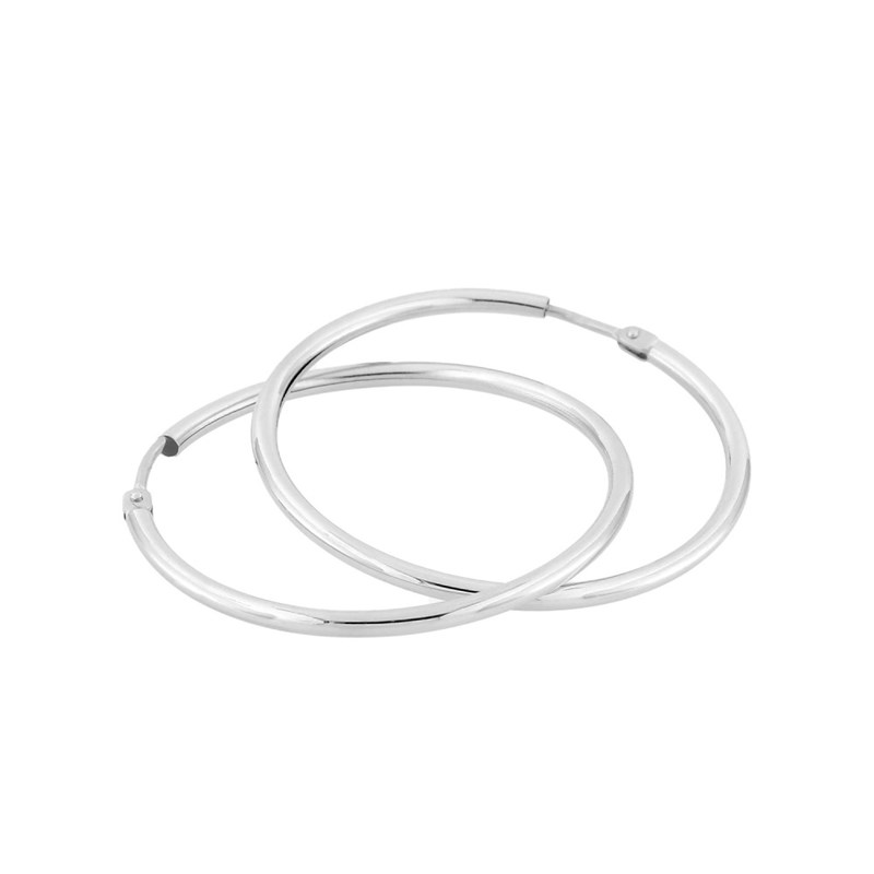 Créoles lisses Femme - Or 18 Carats - Diamètre 30mm