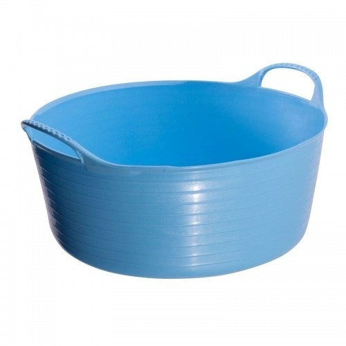 Balde raso flexível Tubtrug na cor azul celeste