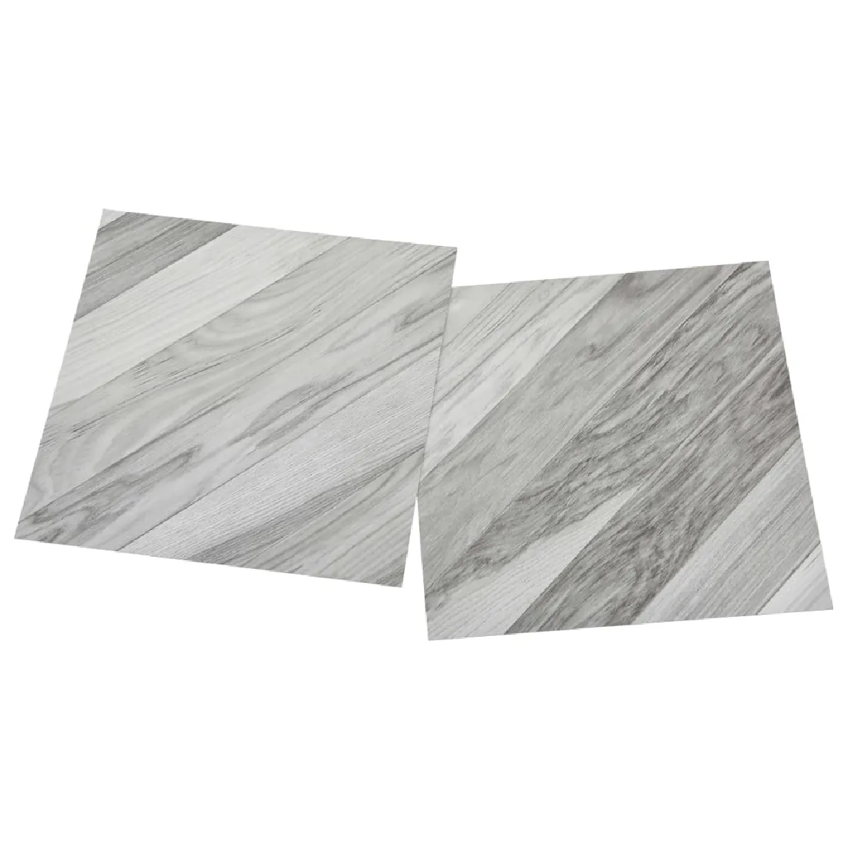 vidaXL Dalles de plancher PVC autoadhésif gris rayé