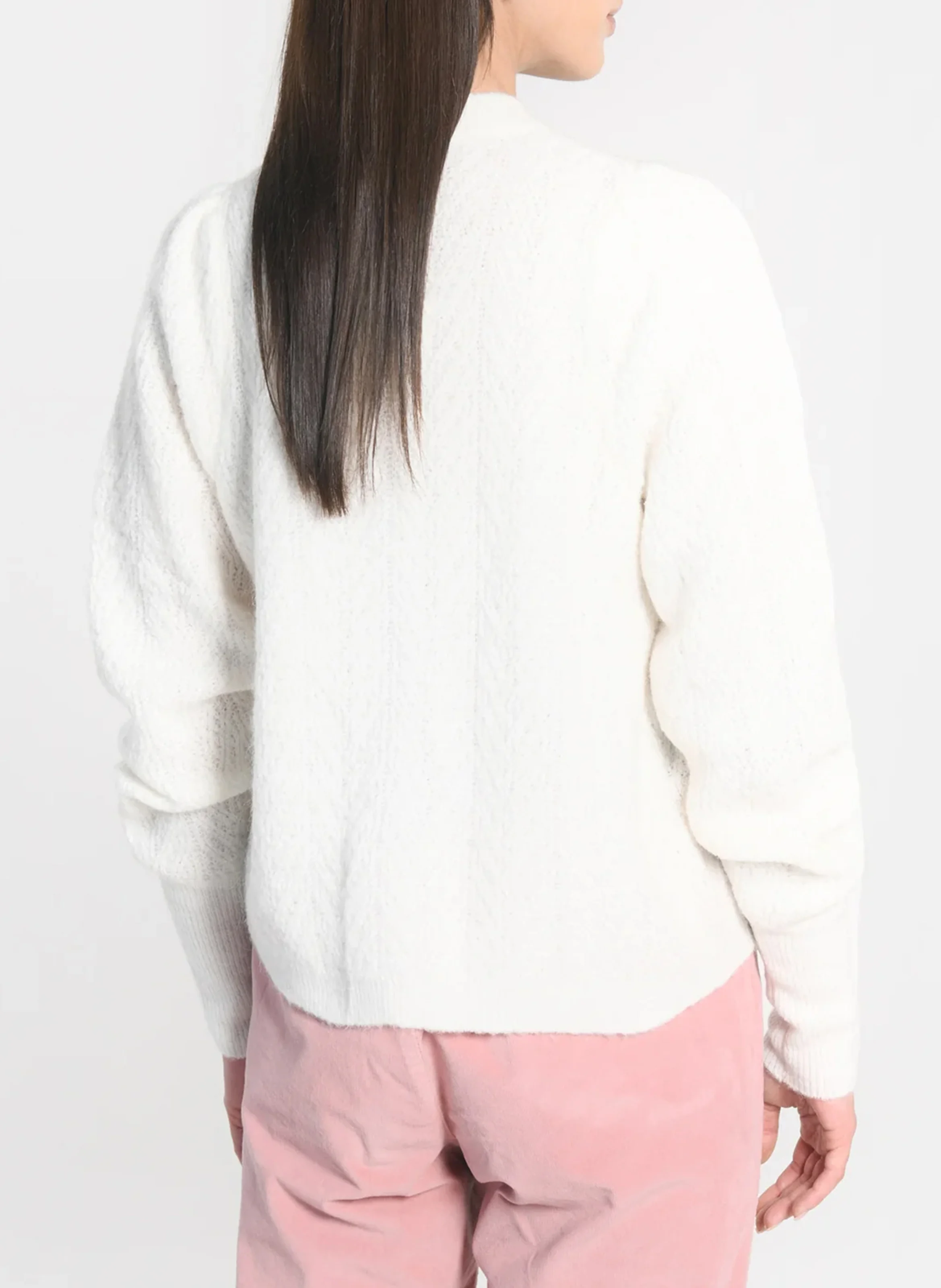 DAYANA - Gilet col rond | Blanc