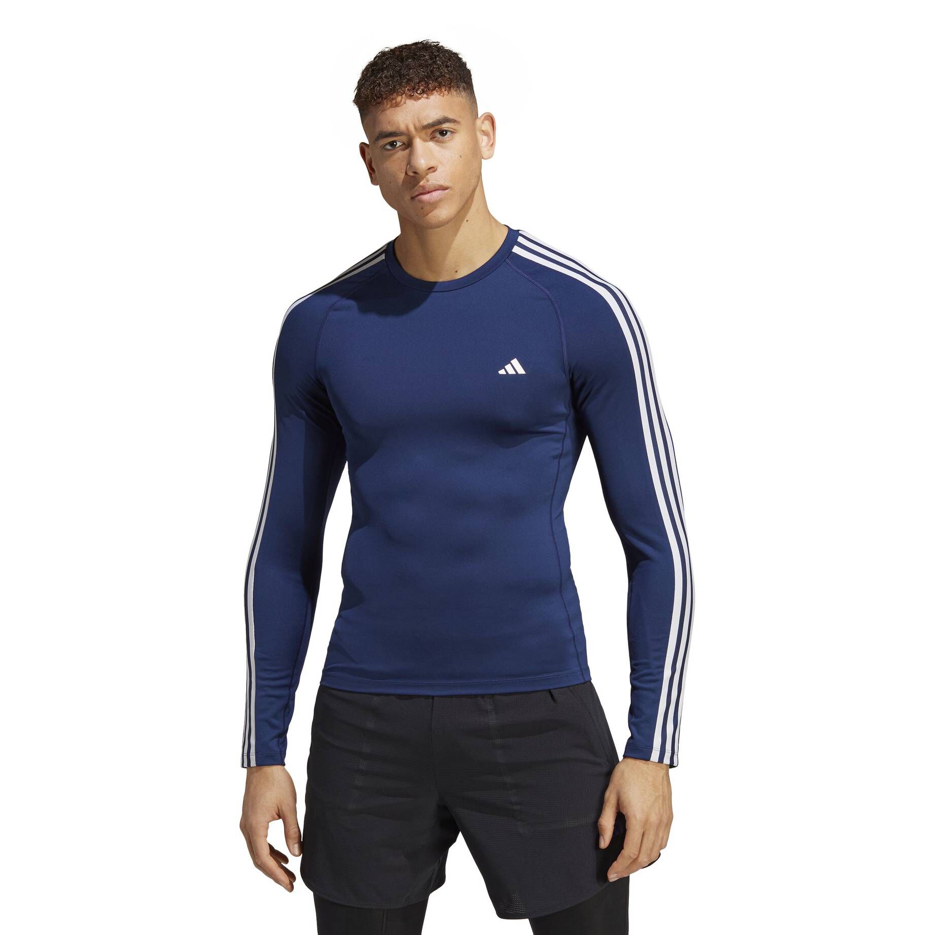 adidas Performance| Herren Trainingsshirt TECHFIT 3-STREIFEN TRAINING LONGSLEEVE