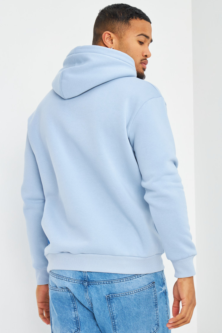 Sweat bleu à capuche Brentiny