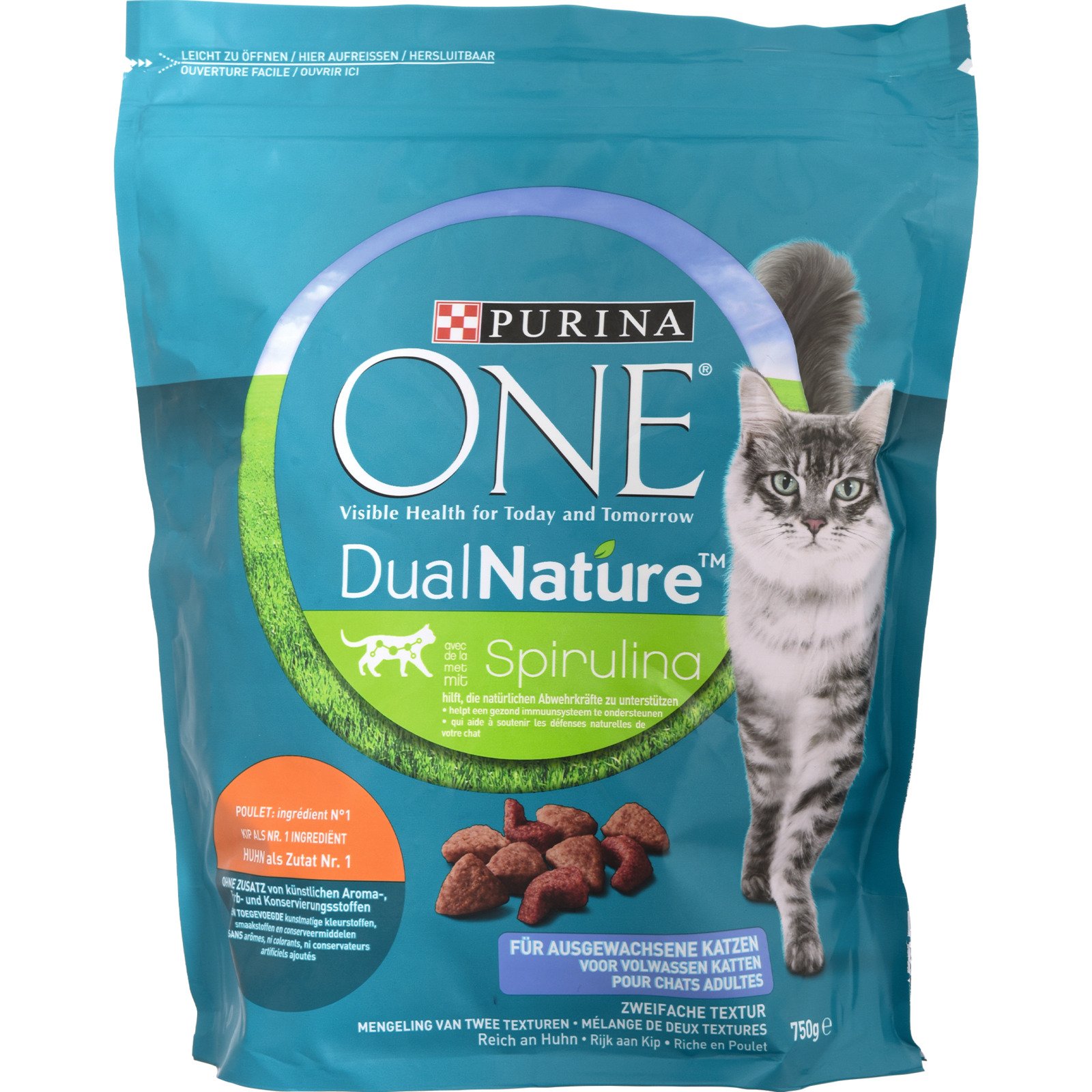 Purina One Chicken Duel Nat Ad 750 g