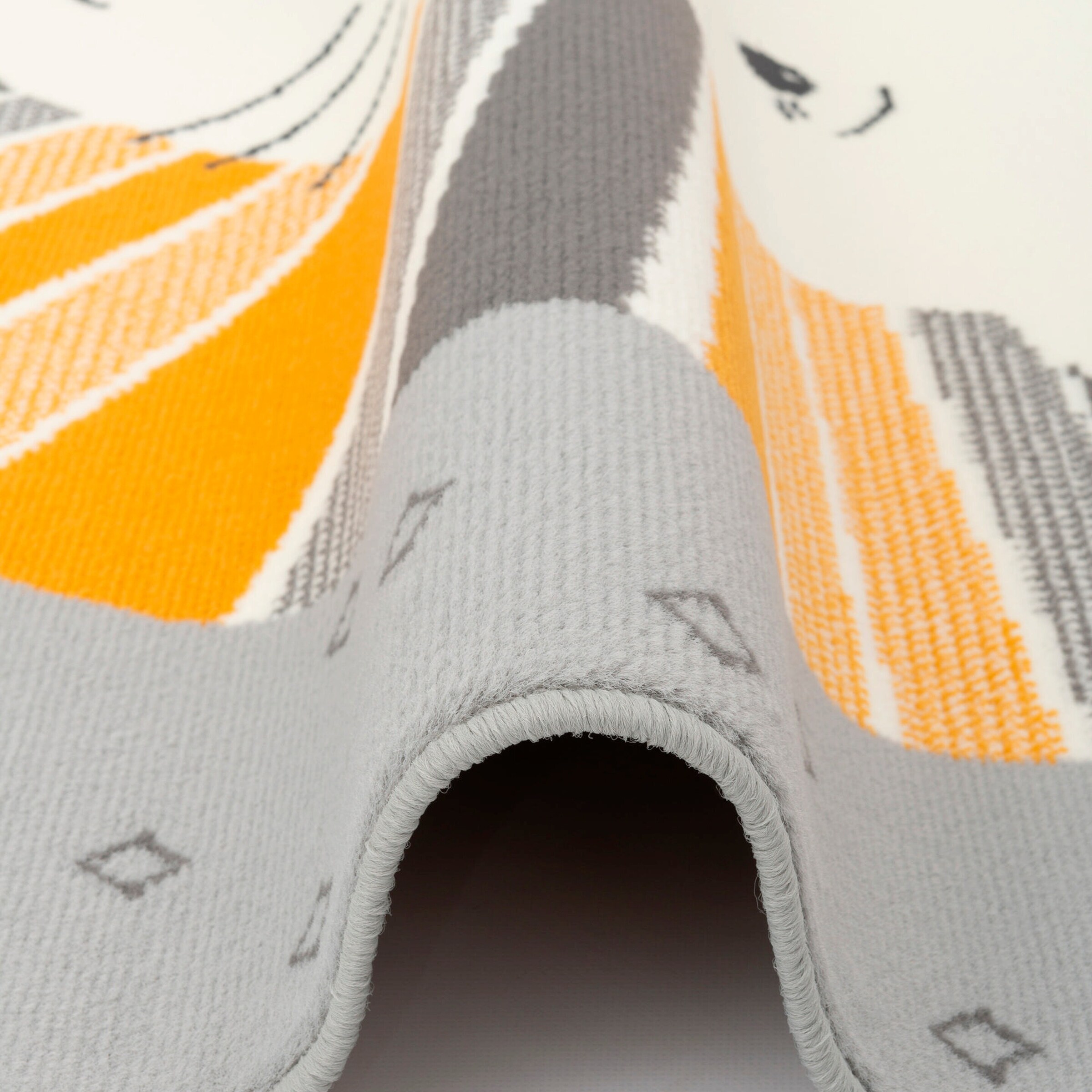 Pergamon Kinderteppich Trendline Löwe Grau Gelb