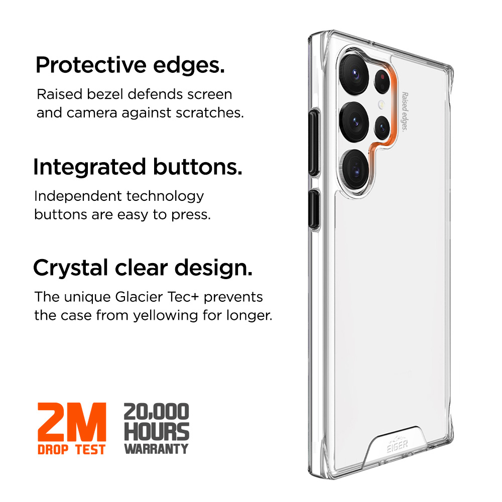 Samsung Galaxy S23 Ultra 5G Glacier Case Hybrid Schutzhülle (EGCA00444) - Transparent