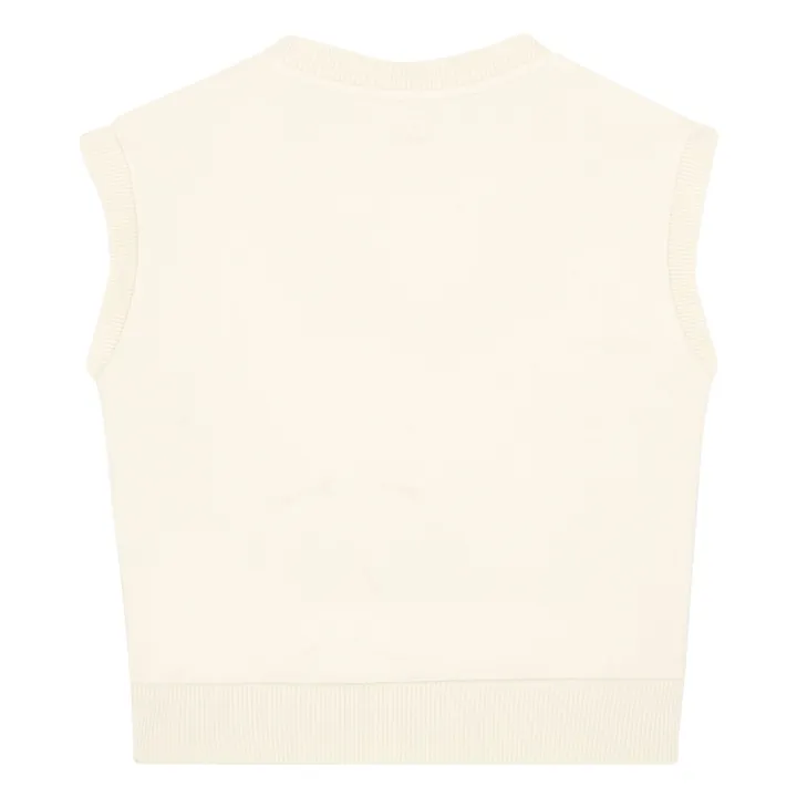 SMALLABLE BASICS Sweat shirts Fille Sans manches Molleton Coton Bio | Ecru