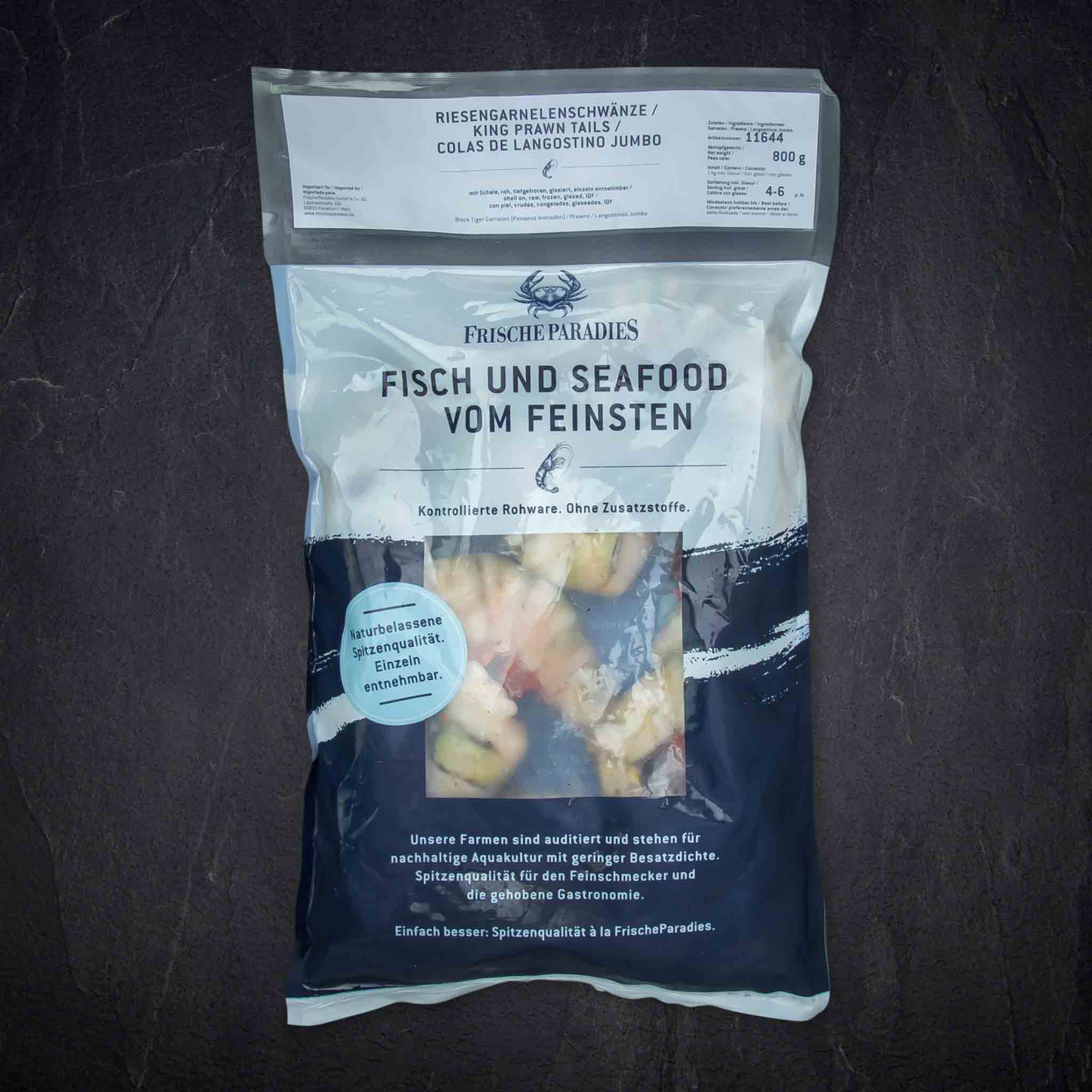 Garnelen ohne Kopf mit Schale  4/6