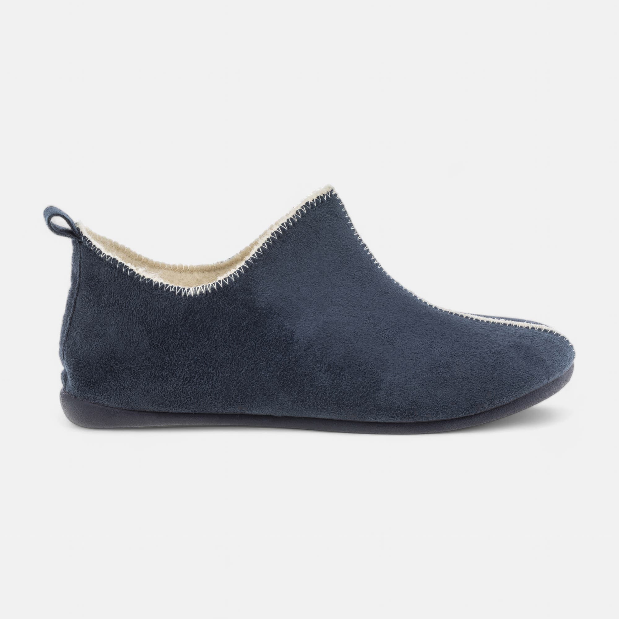 Pantoufles pieds sensibles Femme bleu marine