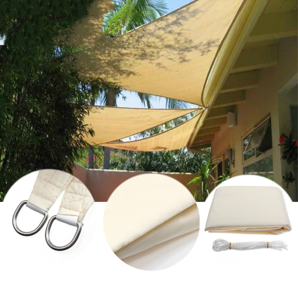 (3.6m) Sonnensegel Wasserdichte Abdeckplane UV-Schutz / Regenschutz - Beige