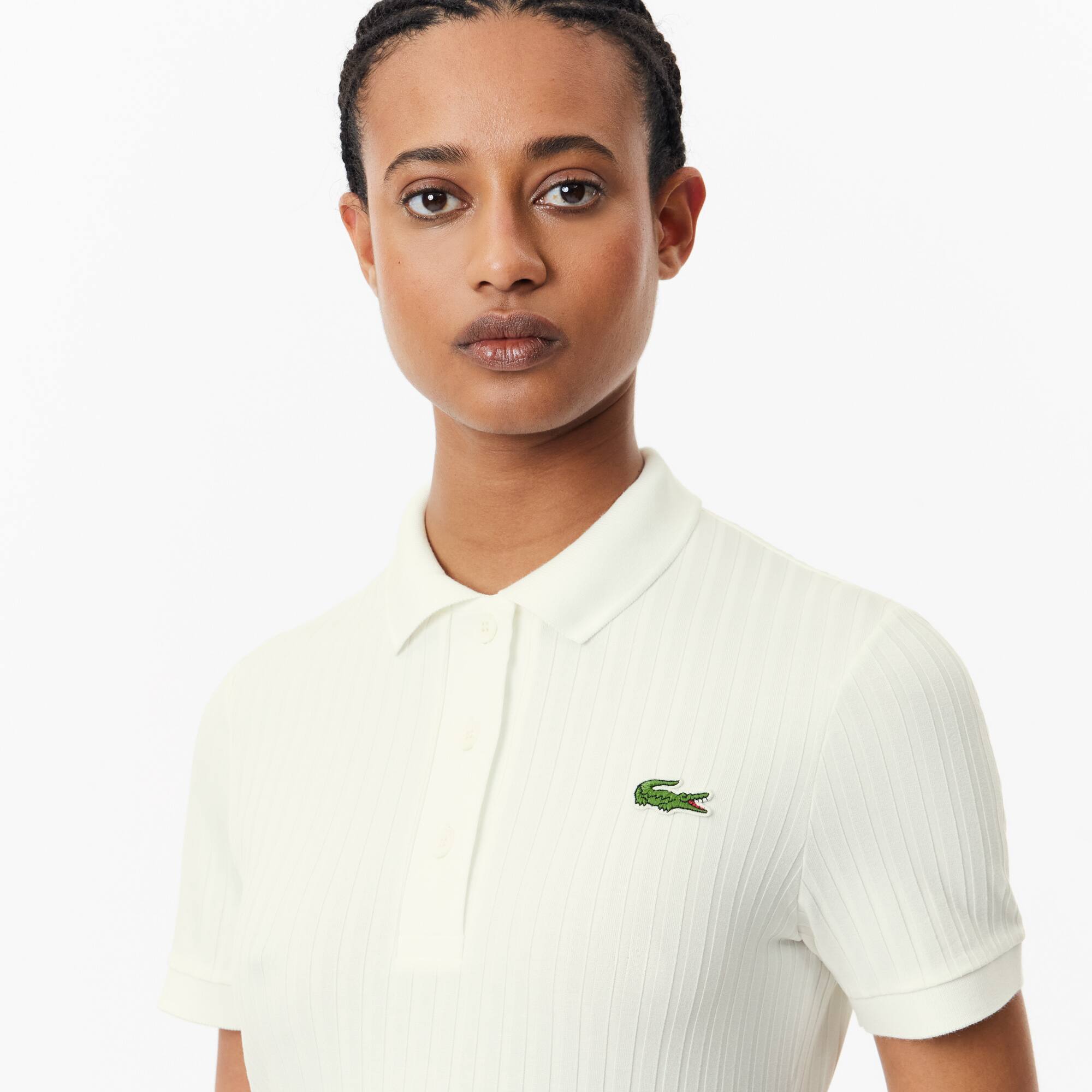 Damen LACOSTE Midi-Kleid im Polo-Style Kleider & Röcke - Weiss - Lacoste - Damen