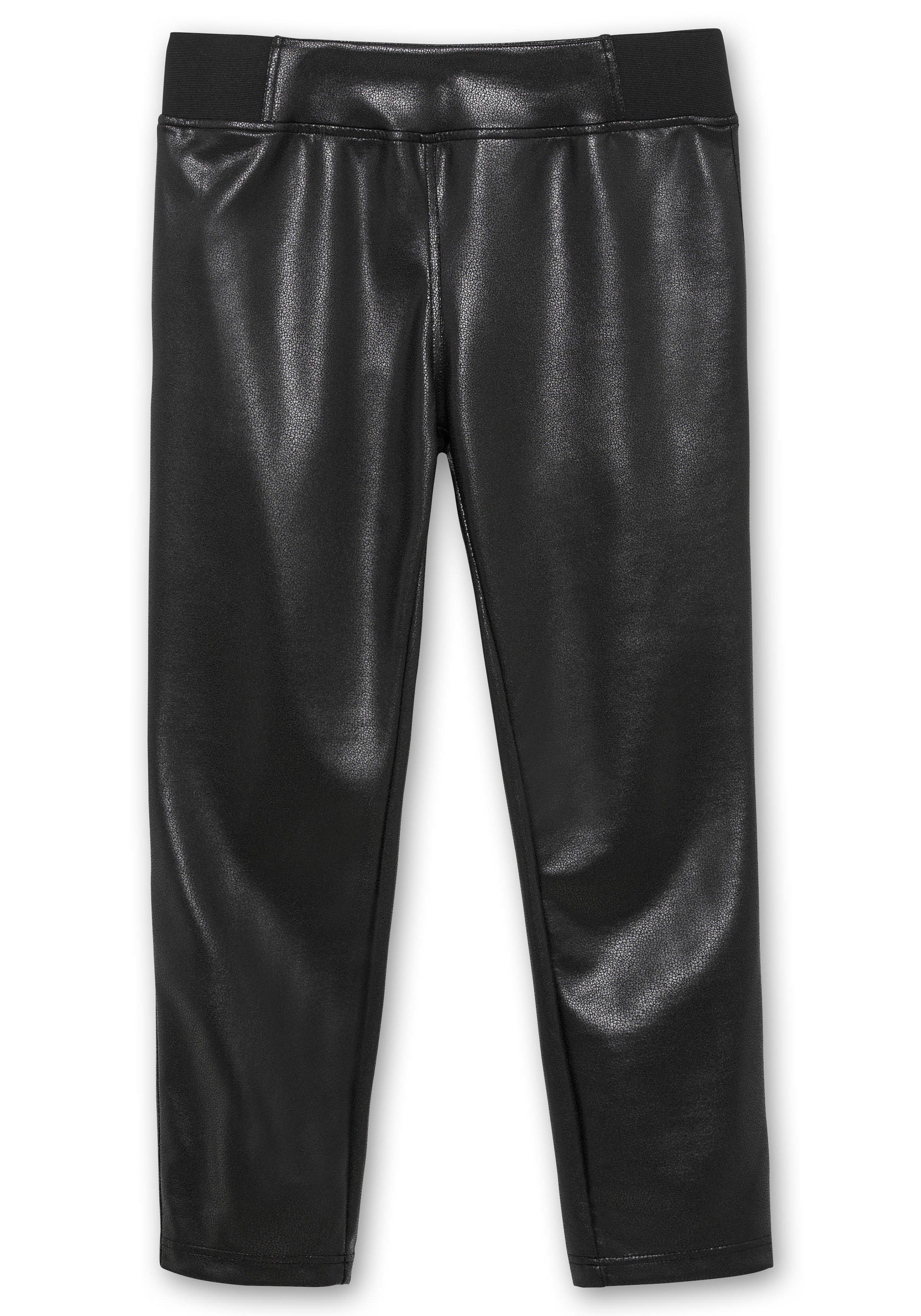 Leggings in glänzender Lederoptik