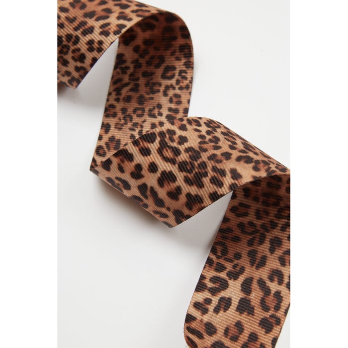 Atelier Veritas-Gros grain leopard 40mm - per meter