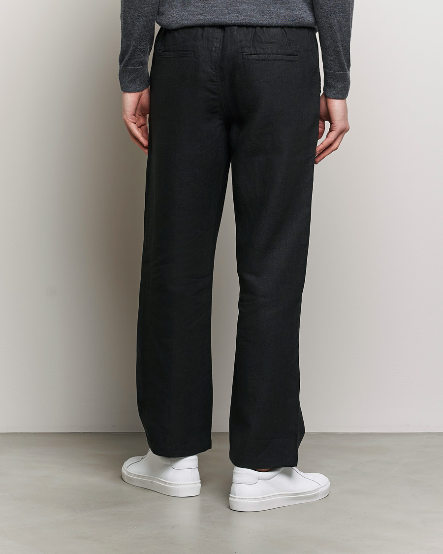 KnowledgeCotton Apparel Loose Linen Pants Black