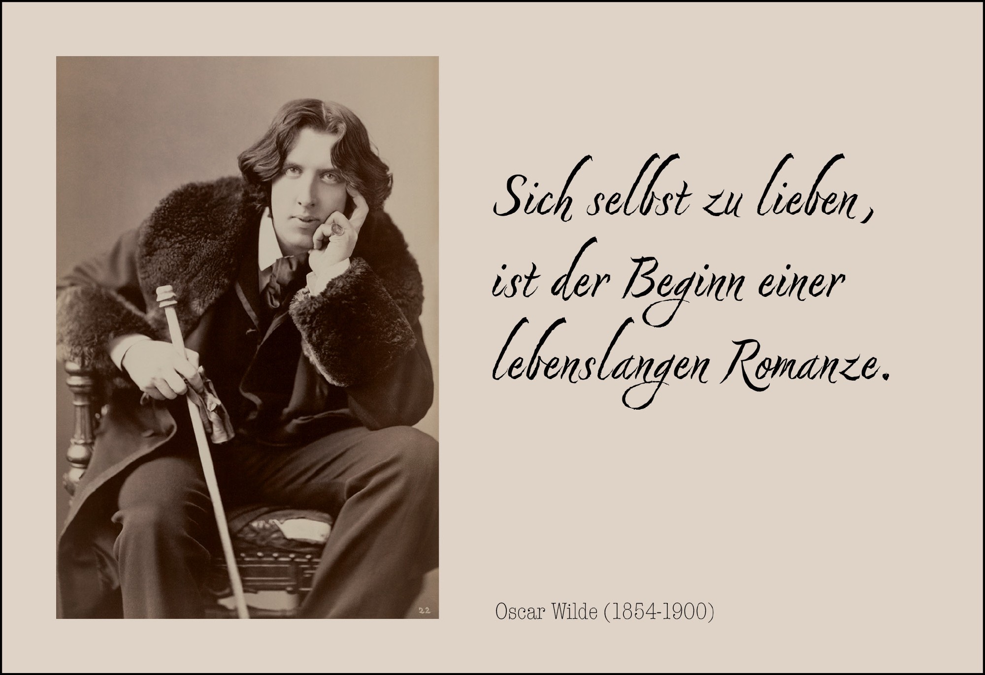 Postkarte 'Sich selbst zu lieben...' günstig bestellen